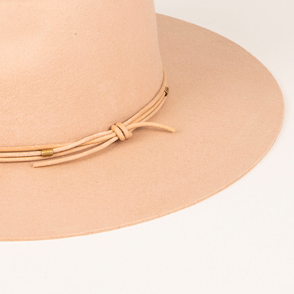 Lennox Wool Fedora in Buff