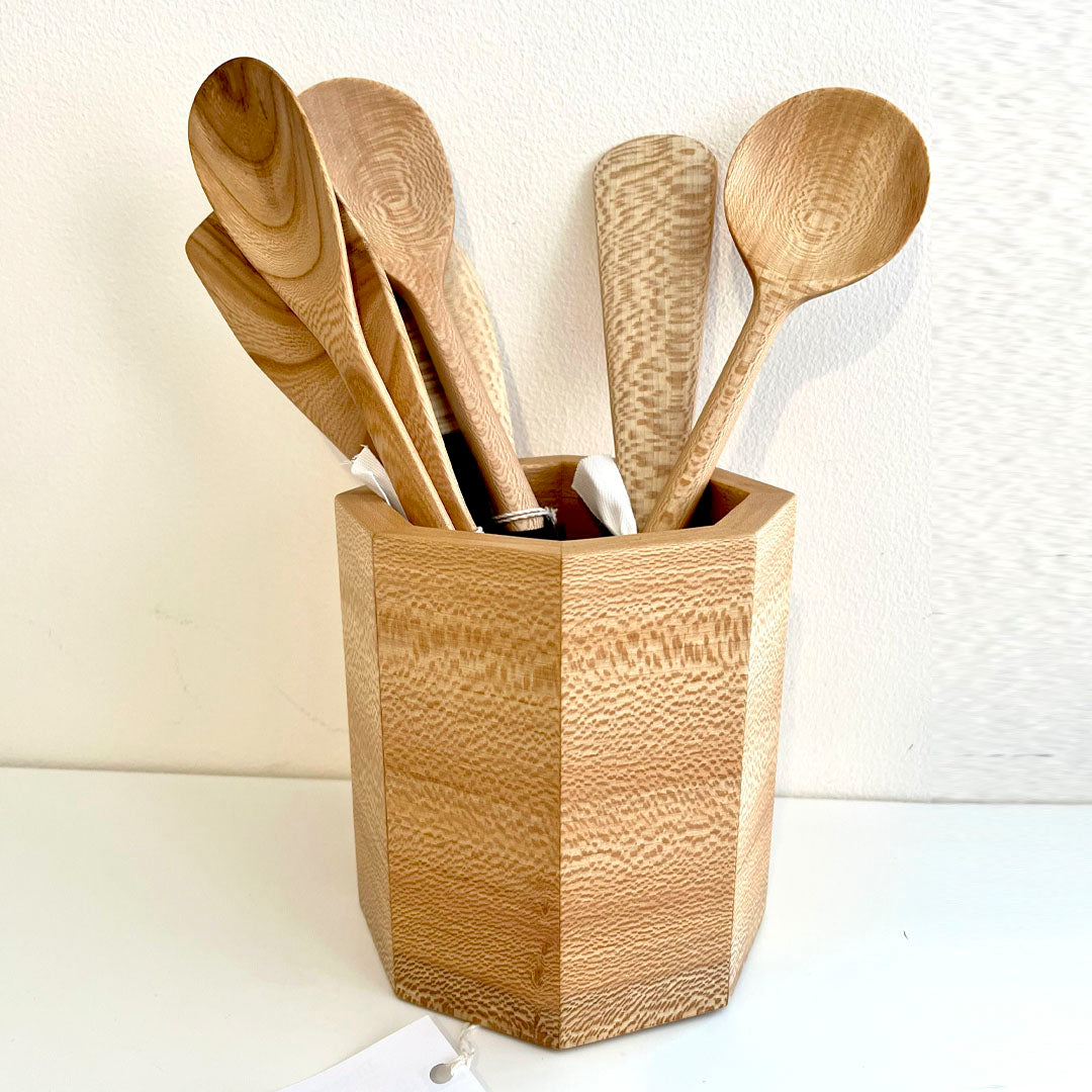 Sycamore Octagon Utensil Holder