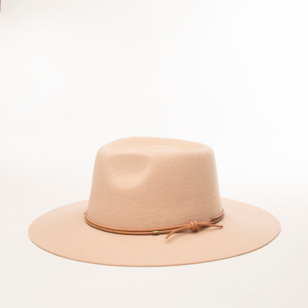 Lennox Wool Fedora in Buff