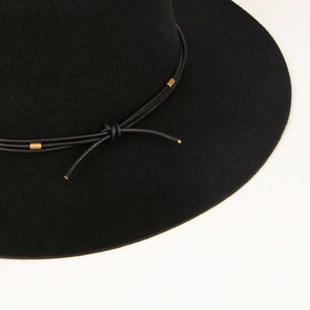 Lennox Wool Fedora Black