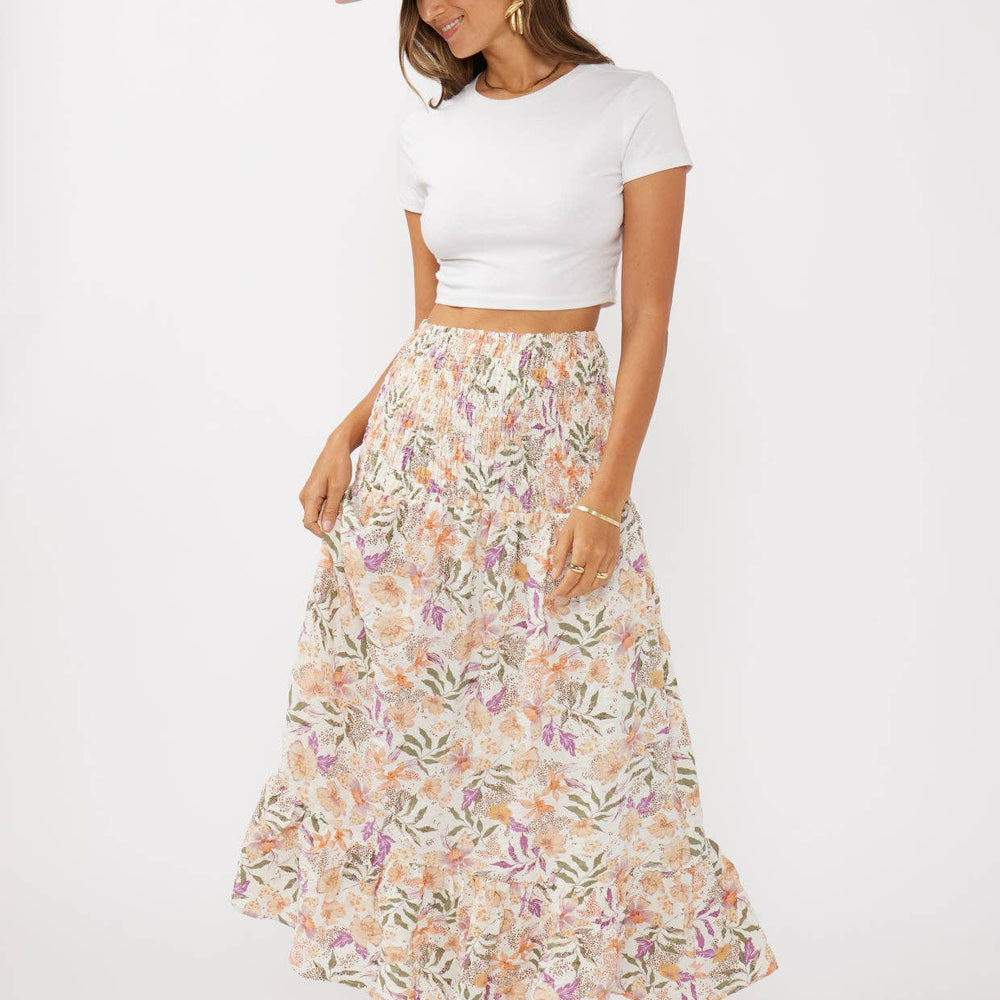 
                      
                        Convertible Floral Smocked Skirt
                      
                    