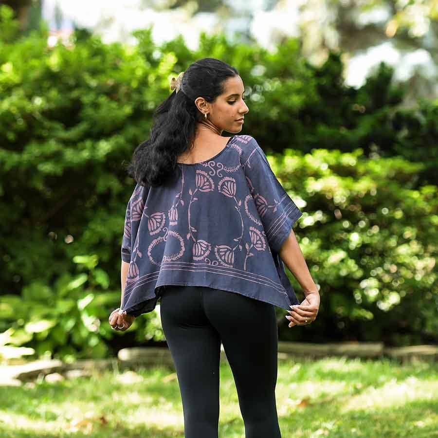 Cotton Silk Crop Top - Danish