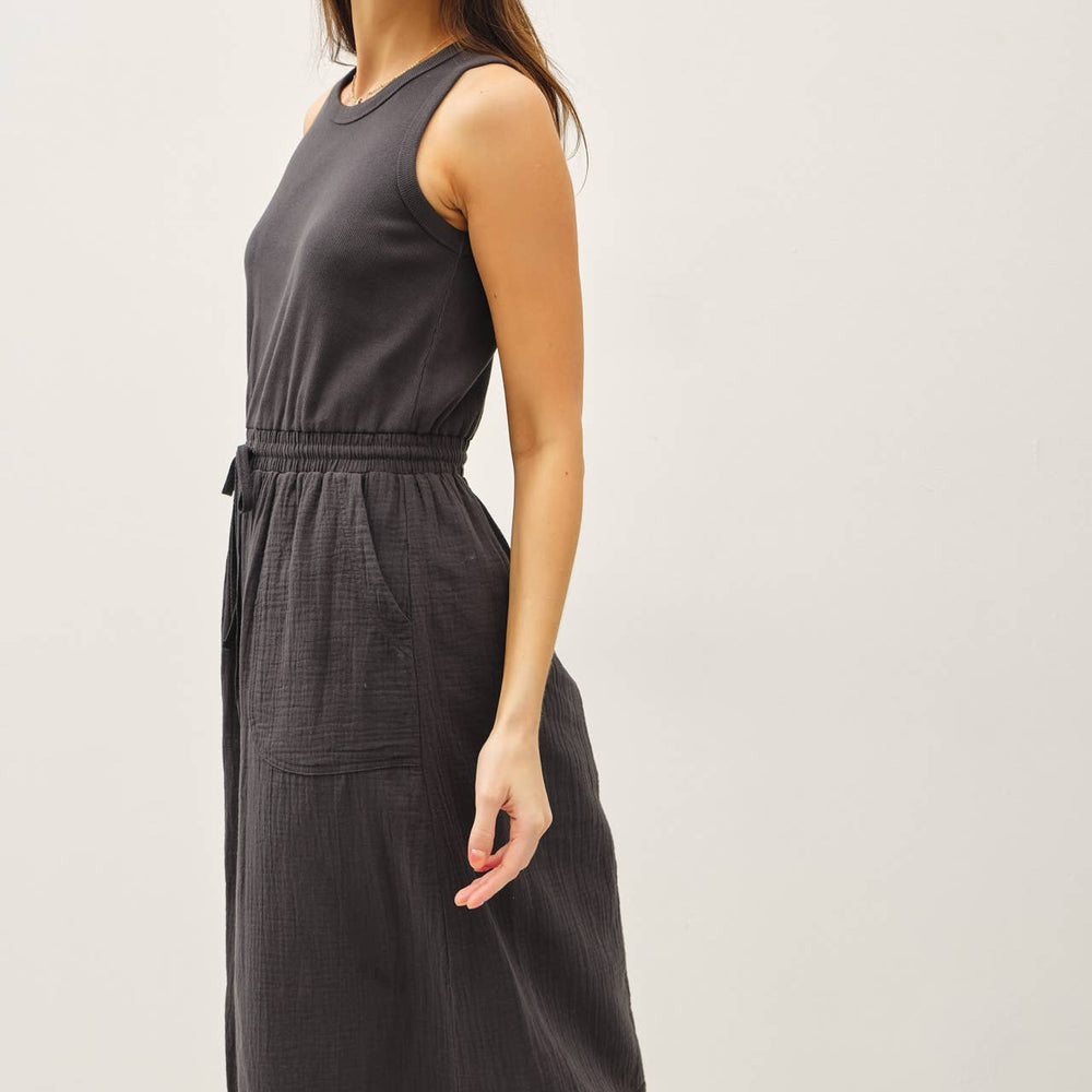 
                      
                        Cotton Tank Dress - Charcoal
                      
                    