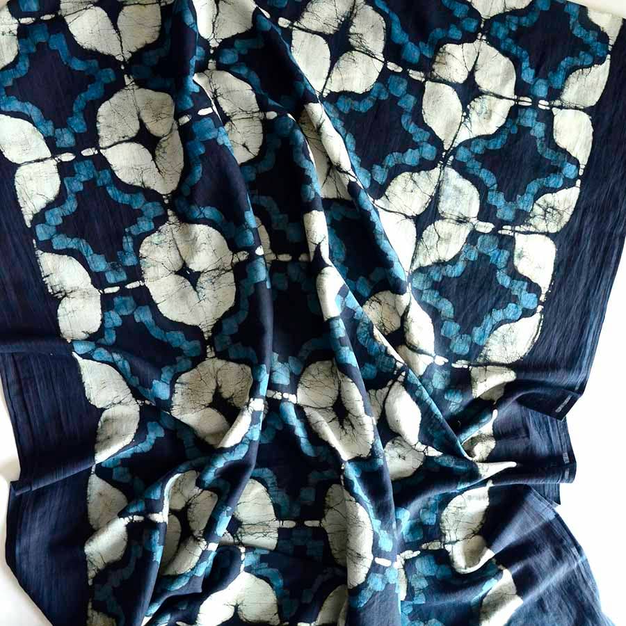 
                      
                        Cotton Silk Block Print Scarf - Grenada
                      
                    