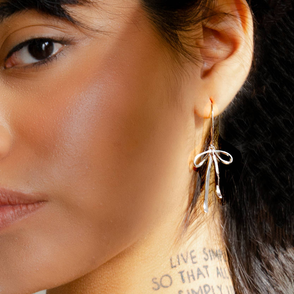 
                      
                        Bow Earrings - Silver Rhodium Plated
                      
                    