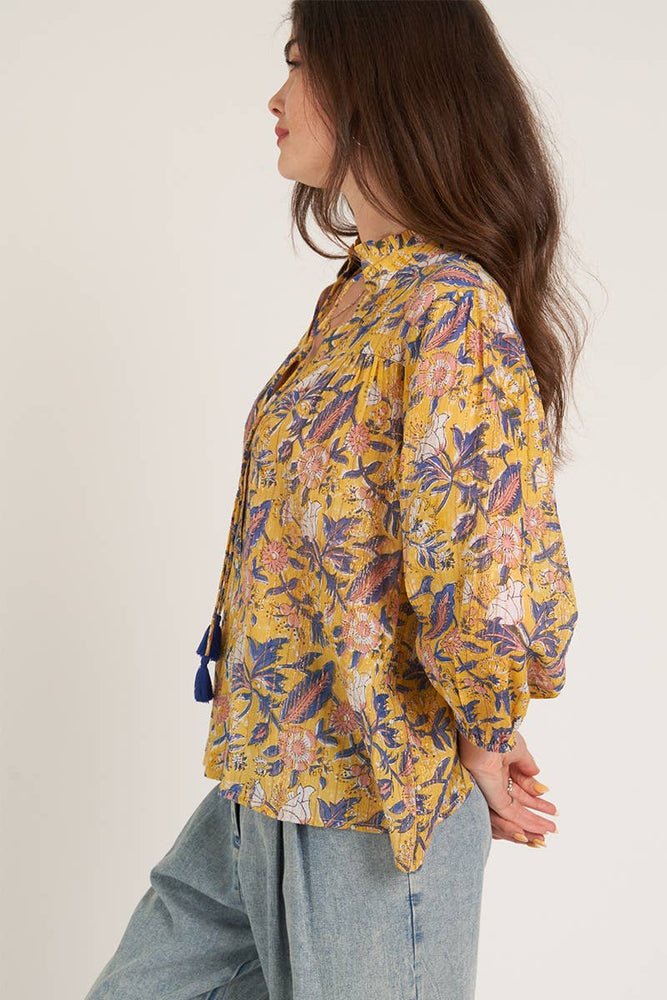 
                      
                        3/4 Sleeve Peasant Top - Ochre
                      
                    