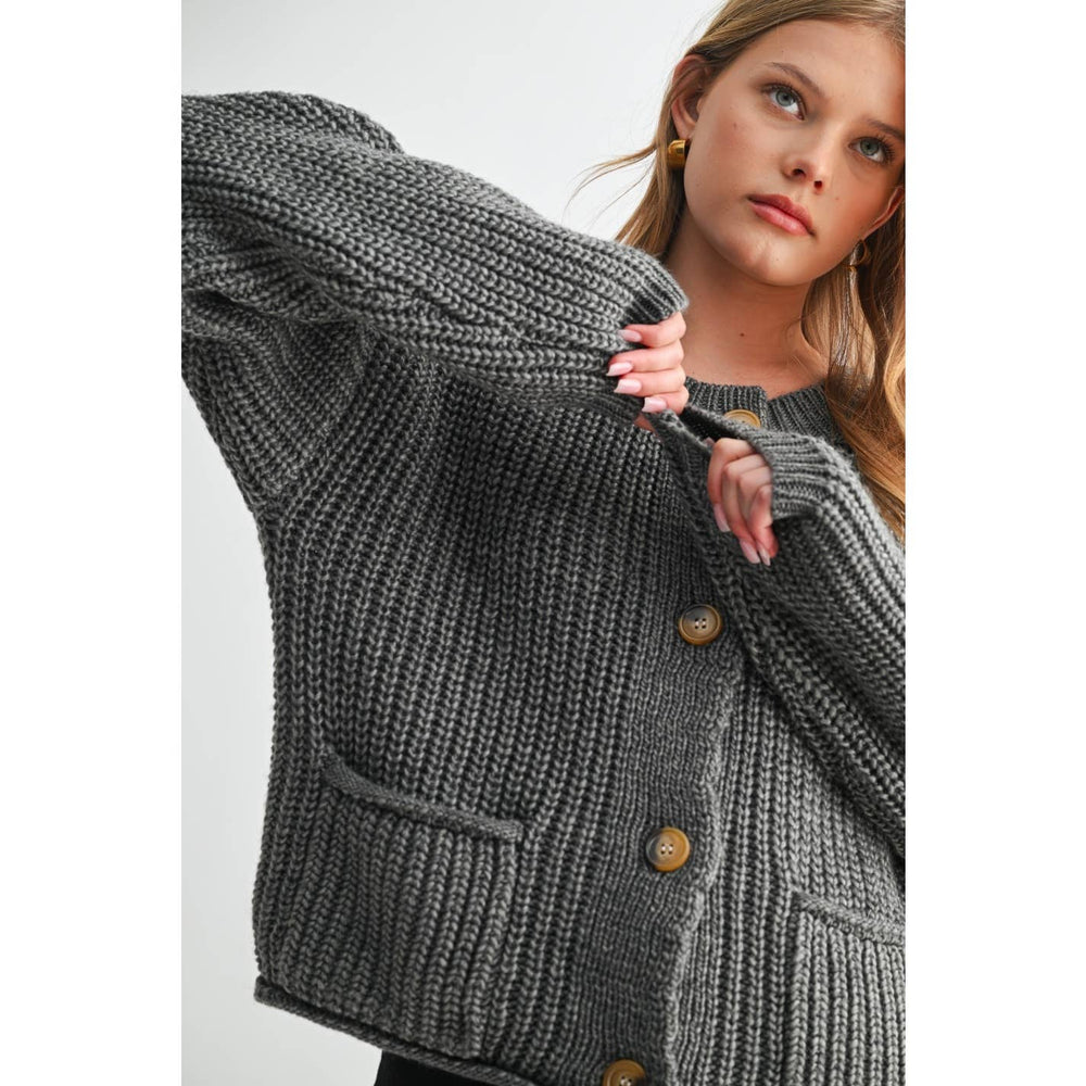 
                      
                        Chunky Cardigan - Grey
                      
                    