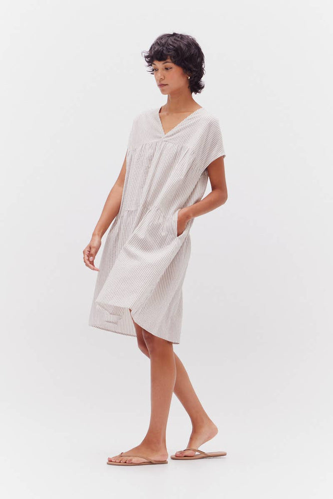 
                      
                        Flowy Stripe Midi Dress - Ash
                      
                    