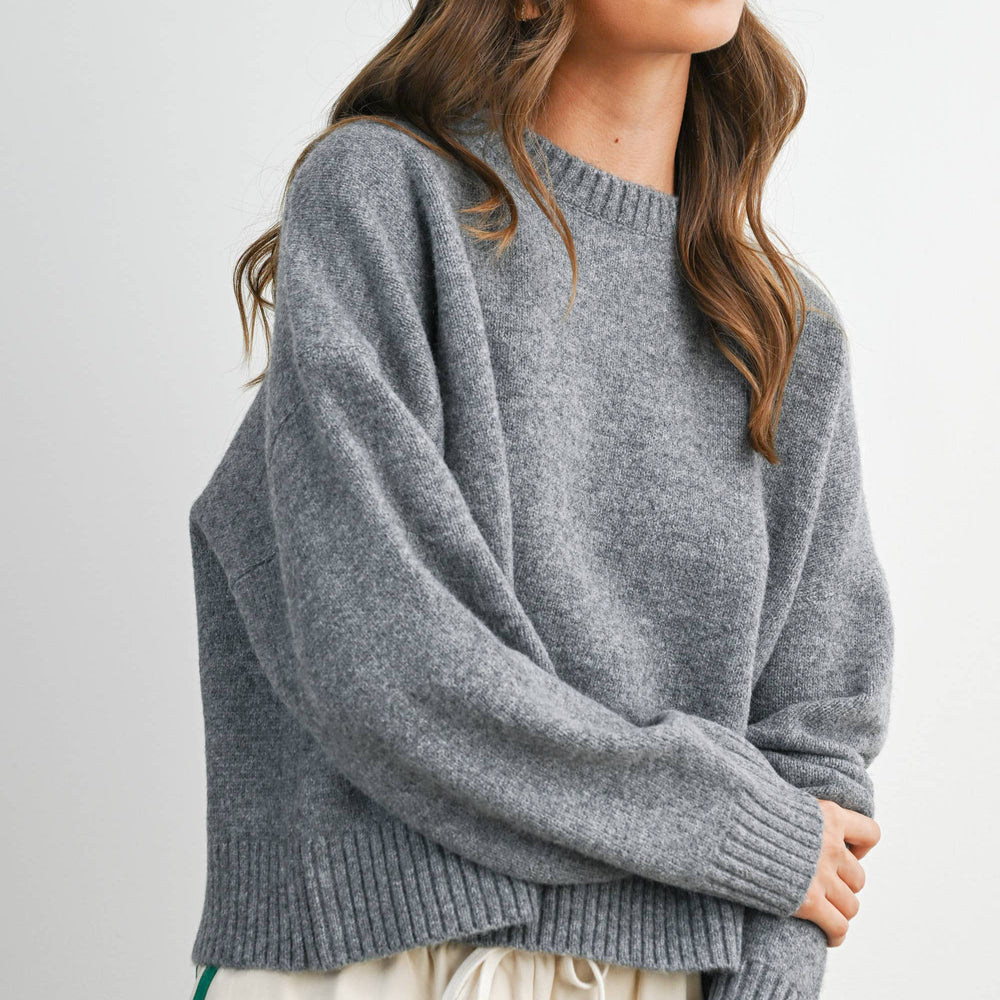 
                      
                        Tie-back Sweater - Grey
                      
                    