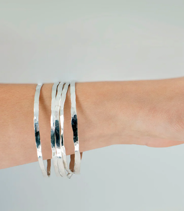 Solid Sterling Silver Bangles - 5