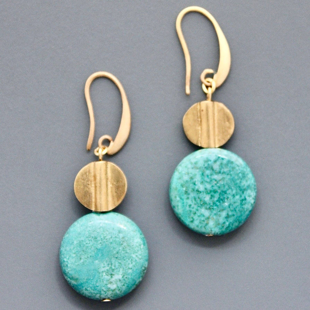 
                      
                        Turquoise Disc Earrings
                      
                    