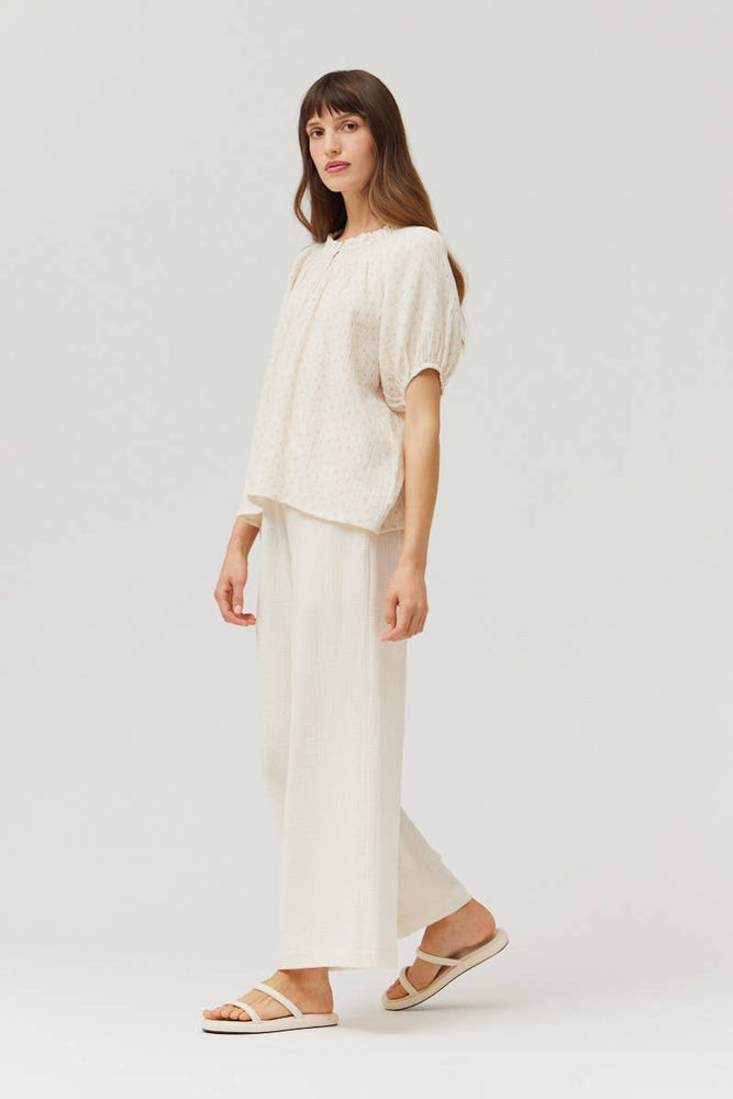 
                      
                        Ditsy Print Blouse - White
                      
                    