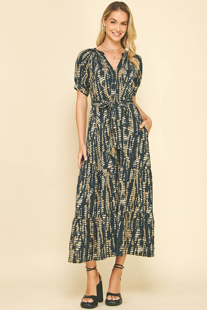 Printed Tiered Maxi Dress