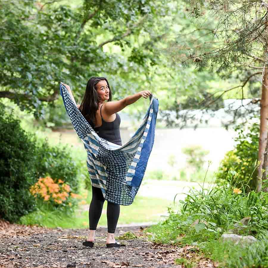 
                      
                        Cotton Silk Block Print Scarf - Pintu
                      
                    