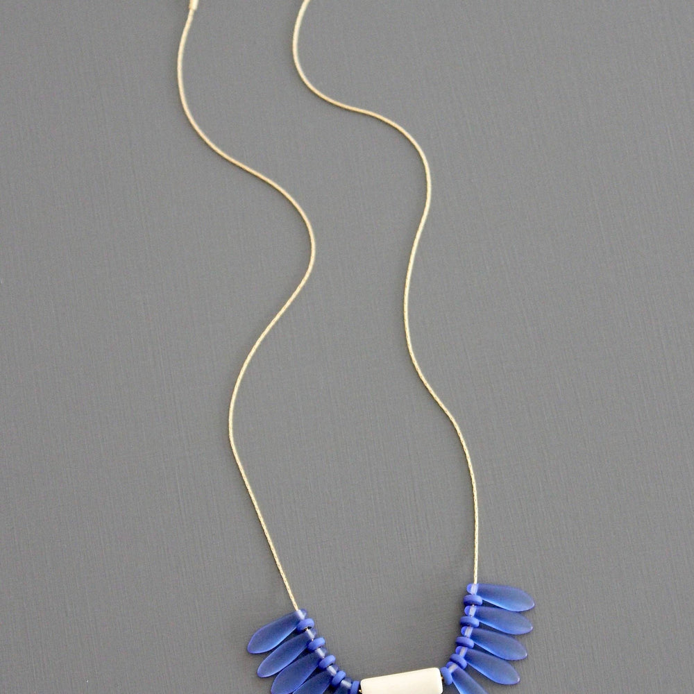 
                      
                        Blue Glass and Mint Necklace
                      
                    