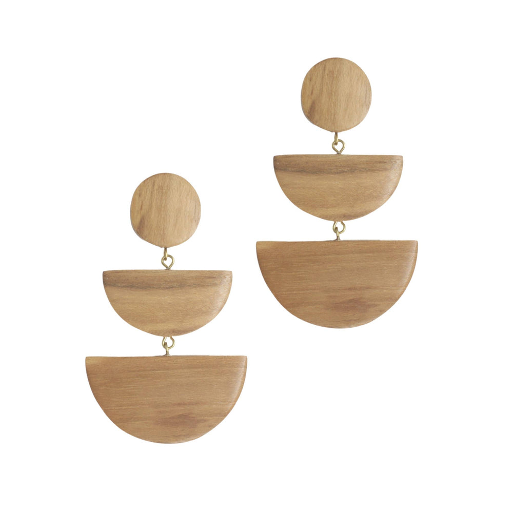 
                      
                        Wood Triad Earrings
                      
                    