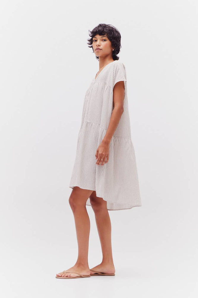 
                      
                        Flowy Stripe Midi Dress - Ash
                      
                    