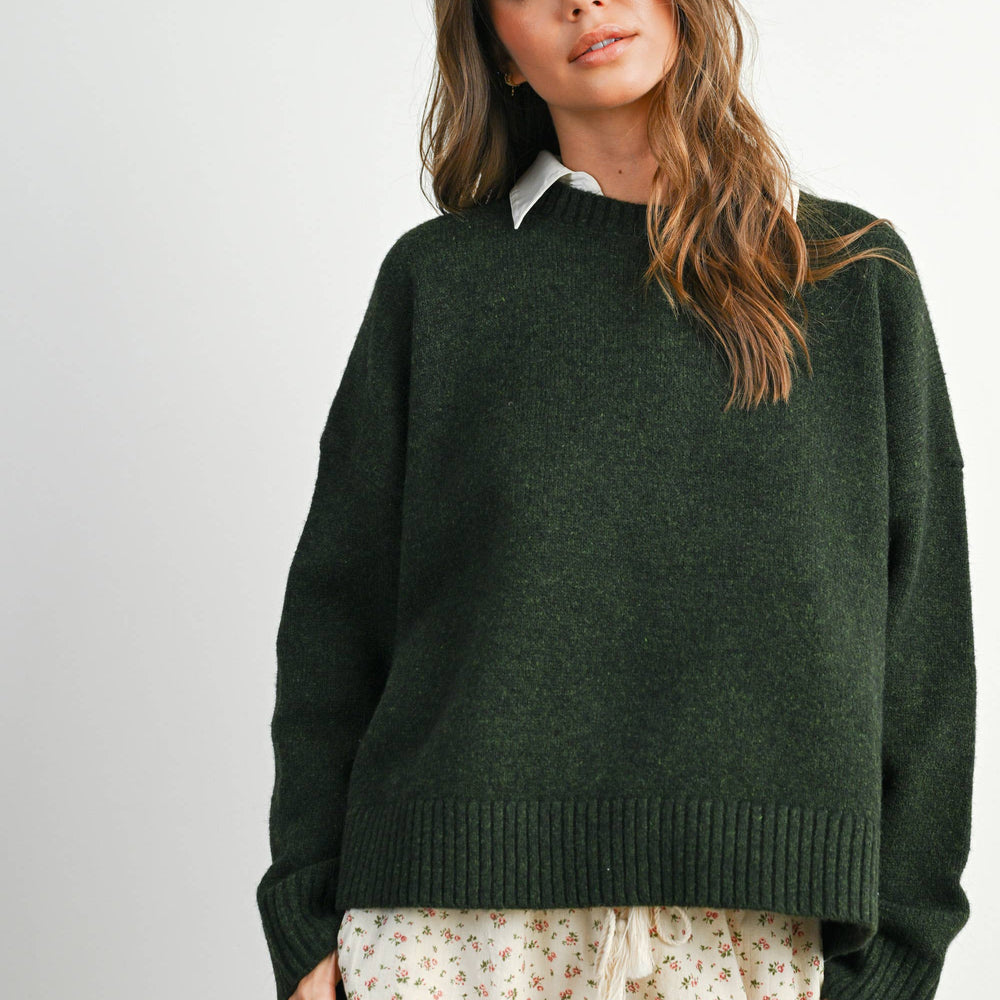 Tie-back Sweater - Emerald