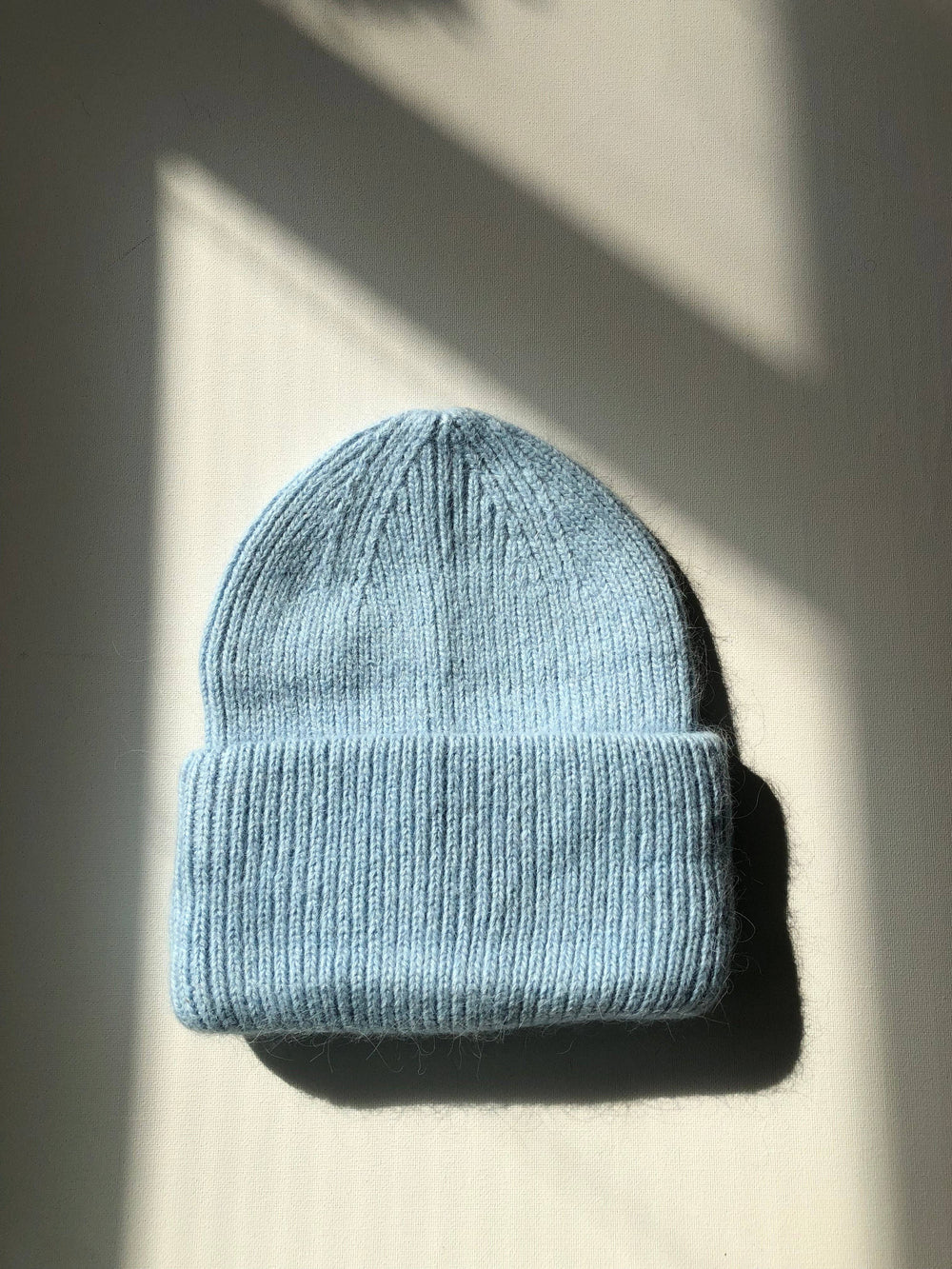 Angora Wool Beanie - Baby Blue