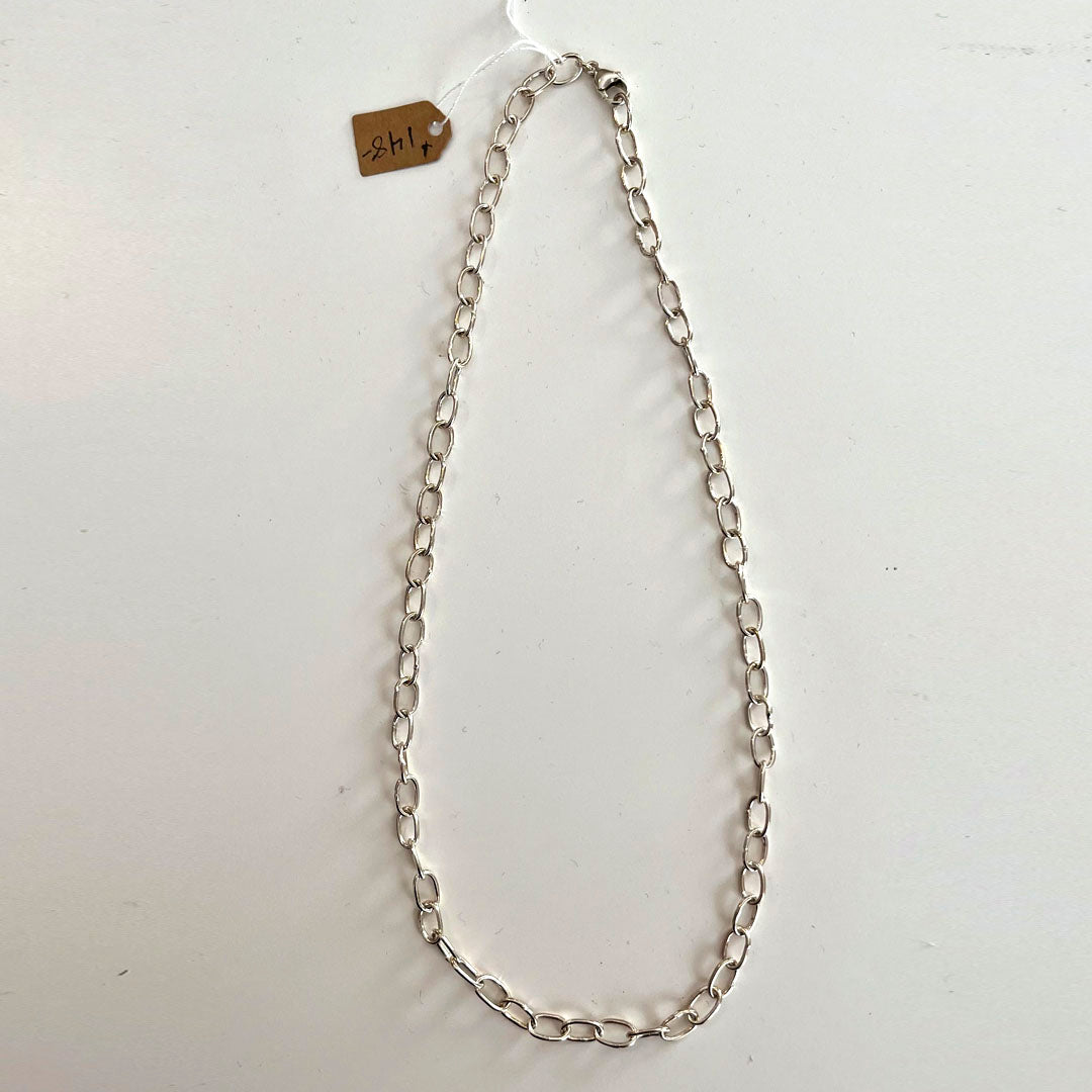 Chain Link Necklace- Sterling Silver 17"