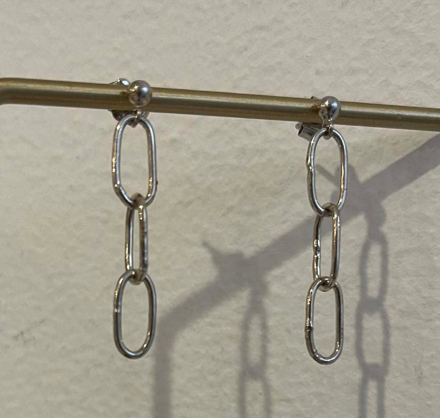 Paperclip Link Earrings