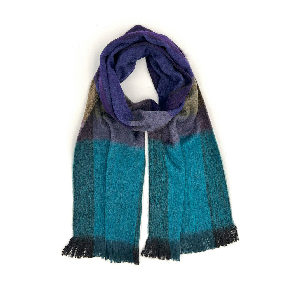 Alpaca Plaid Scarf - Nightfall