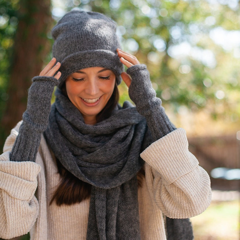 Alpaca Beanie - Charcoal