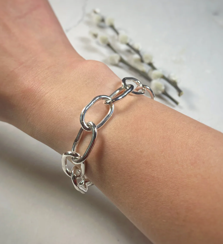 Chunky Paperclip Bracelet - Silver