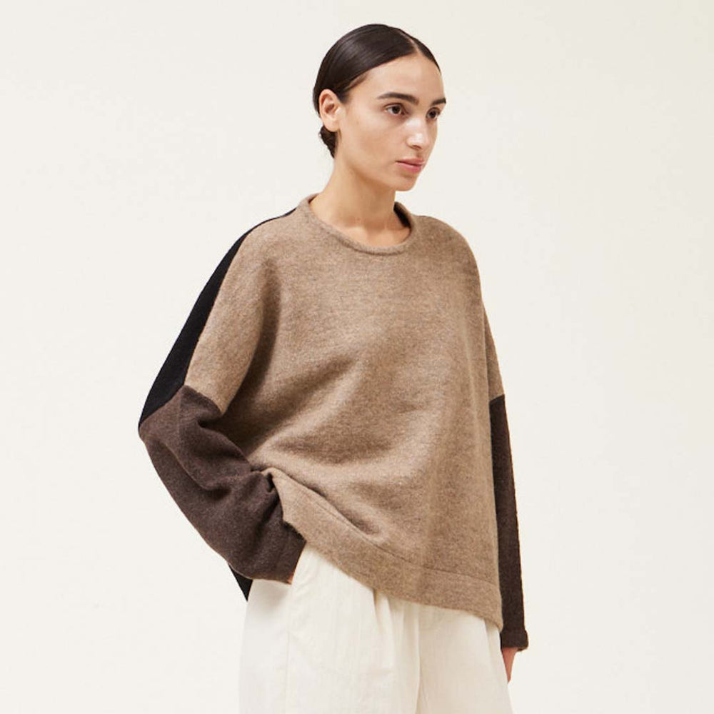 Color Block Pullover - Twig