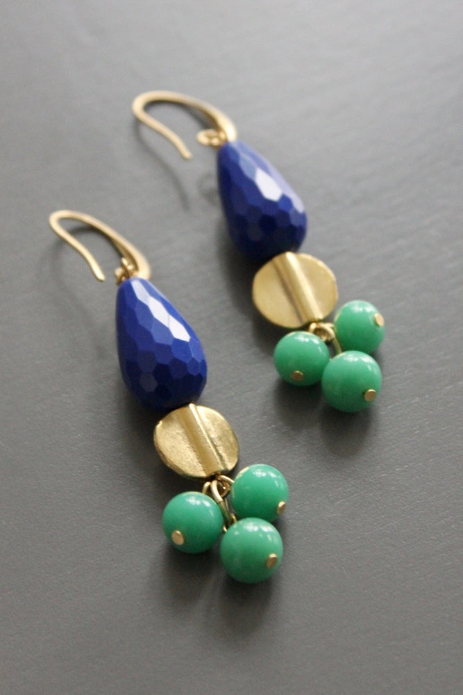 
                      
                        Blue and Green Cluster Earrings
                      
                    