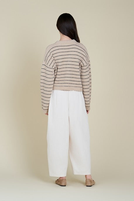 Stripe Sweater - Nat/Blk