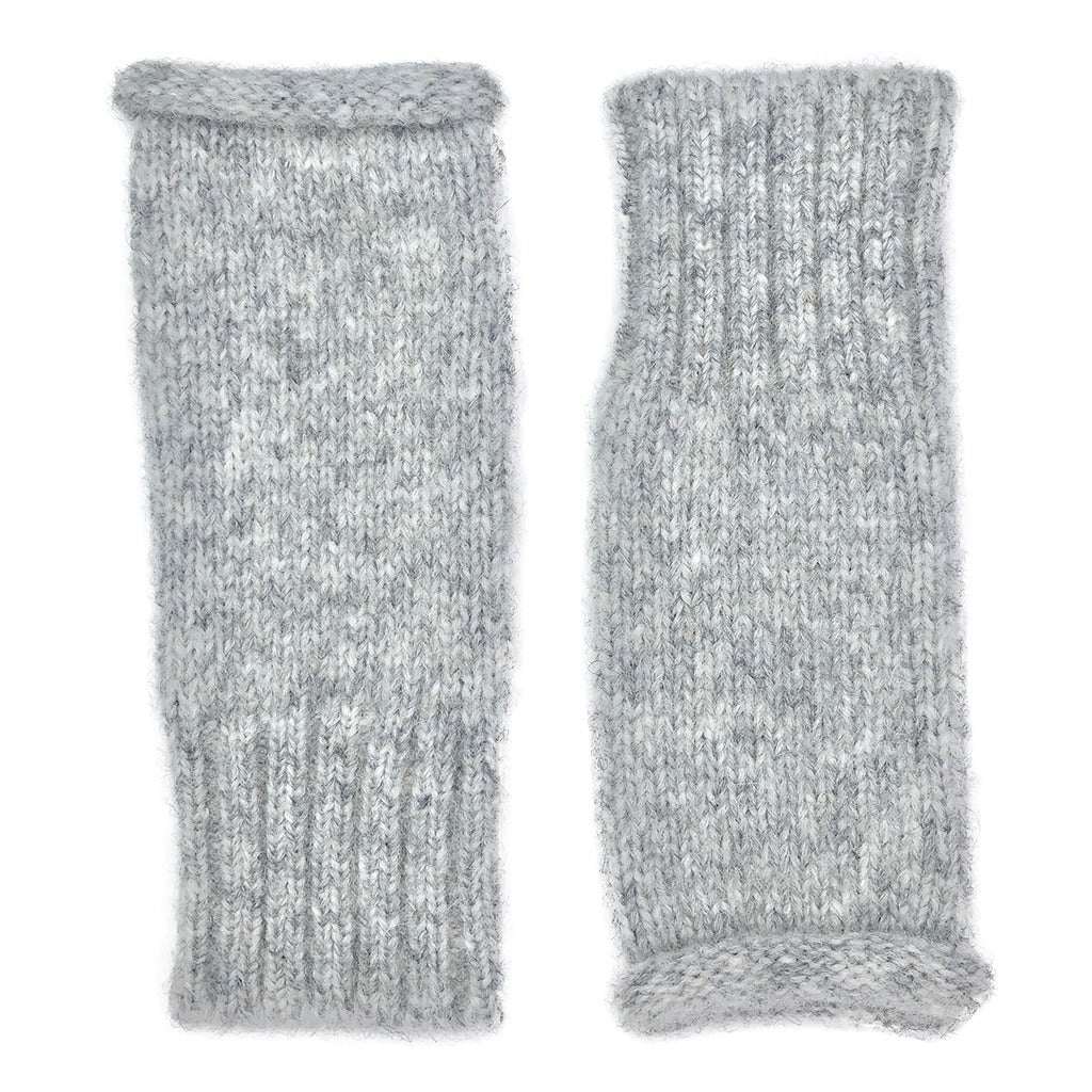 Alpaca Fingerless Gloves - Gray