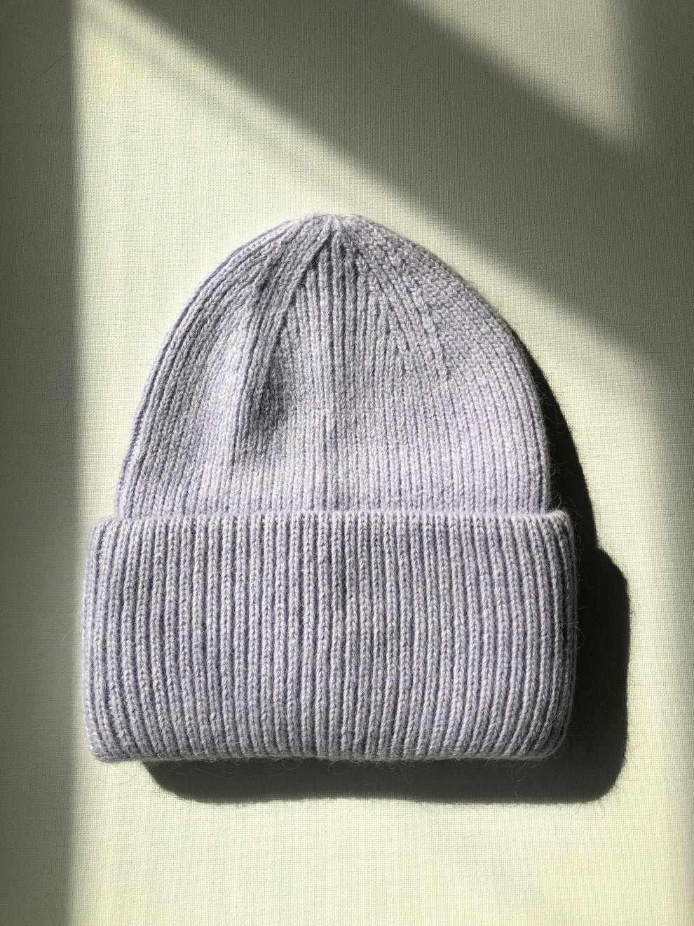 Angora Wool Beanie - Lavender