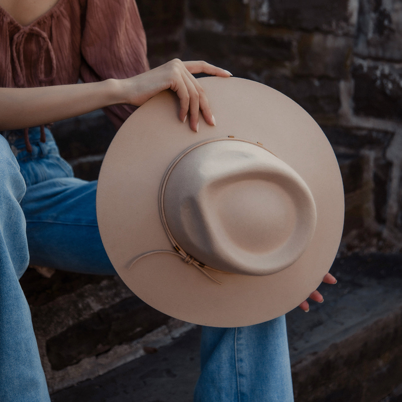 Lennox Wool Fedora in Buff