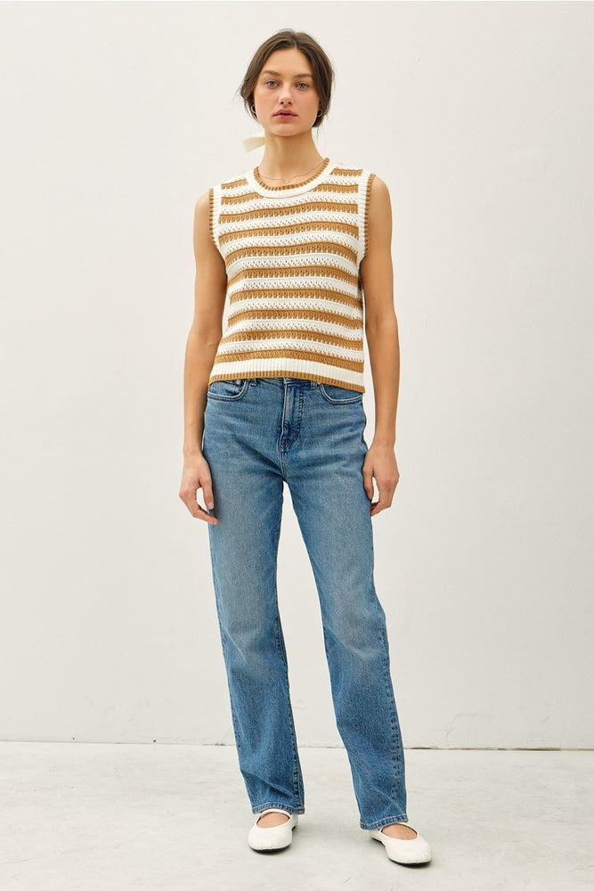 
                      
                        Stripped Sweater Tank - Mocha
                      
                    