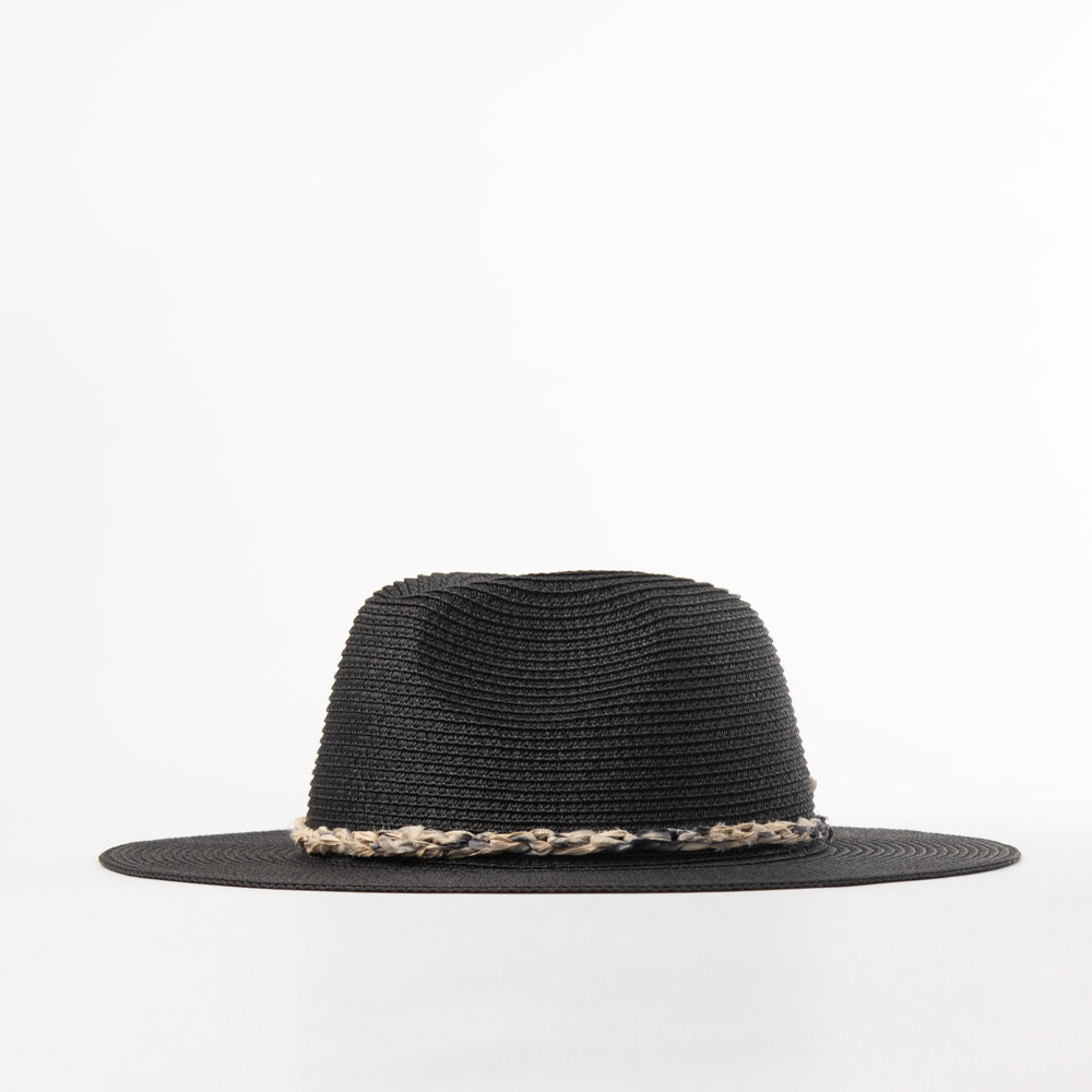 Saybrooke - Black with Recycled Silk Ribbon
