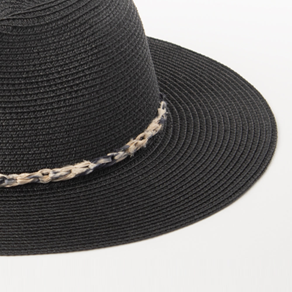 Saybrooke - Black with Recycled Silk Ribbon