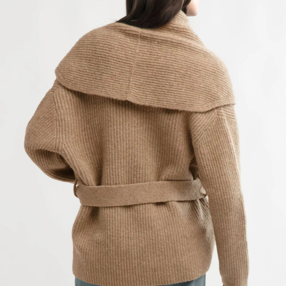 
                      
                        Shawl Collar Belt Cardigan - Camel
                      
                    