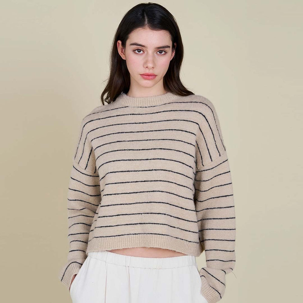 Stripe Sweater - Nat/Blk