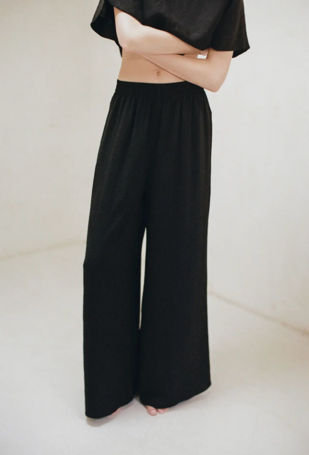 Wide Leg Pants - Black