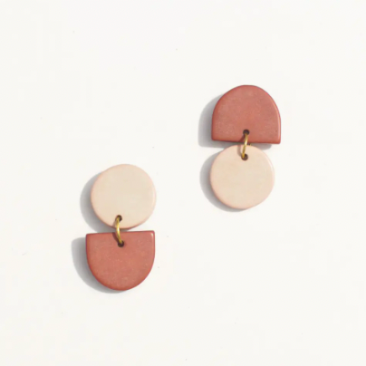 Backflip Clay Earings - Cocoa Cream