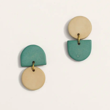 Backflip Clay Earings - Warm Spruce