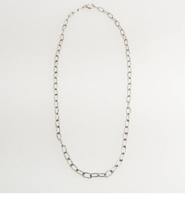 Short Paper Clip Chain - Sterling Silver