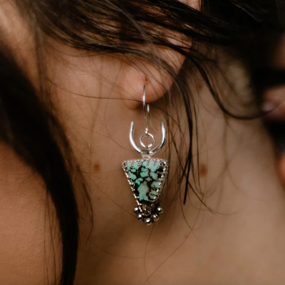 Turquoise Earrings - Sterling Silver