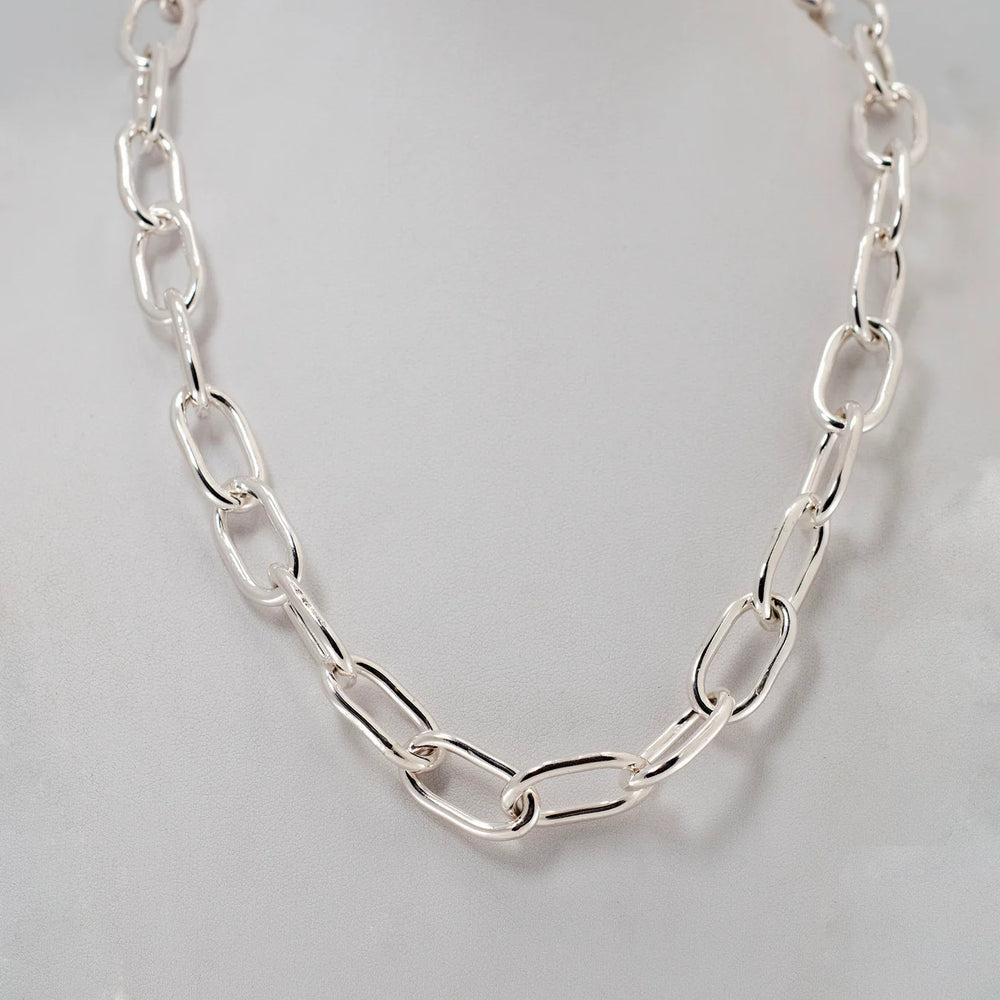 Chunky Paperclip Necklace - Sterling Silver