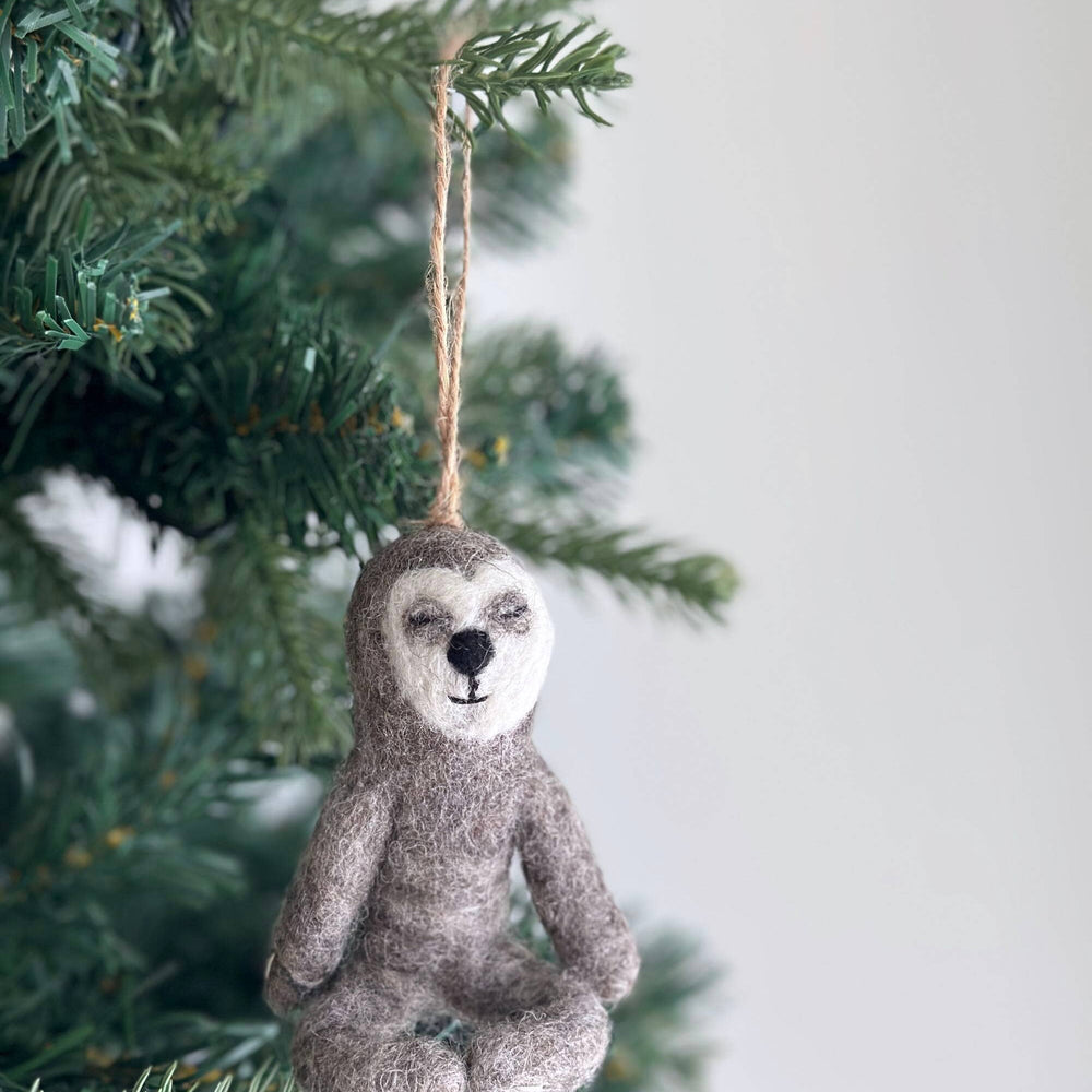 Sloth Ornament: Yoga Sloth