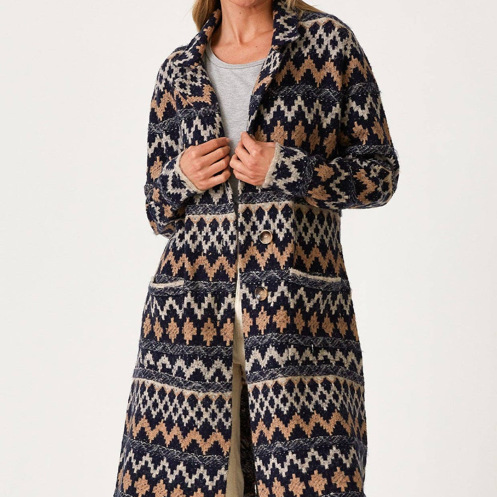 
                      
                        Chevron Knit Cardigan
                      
                    