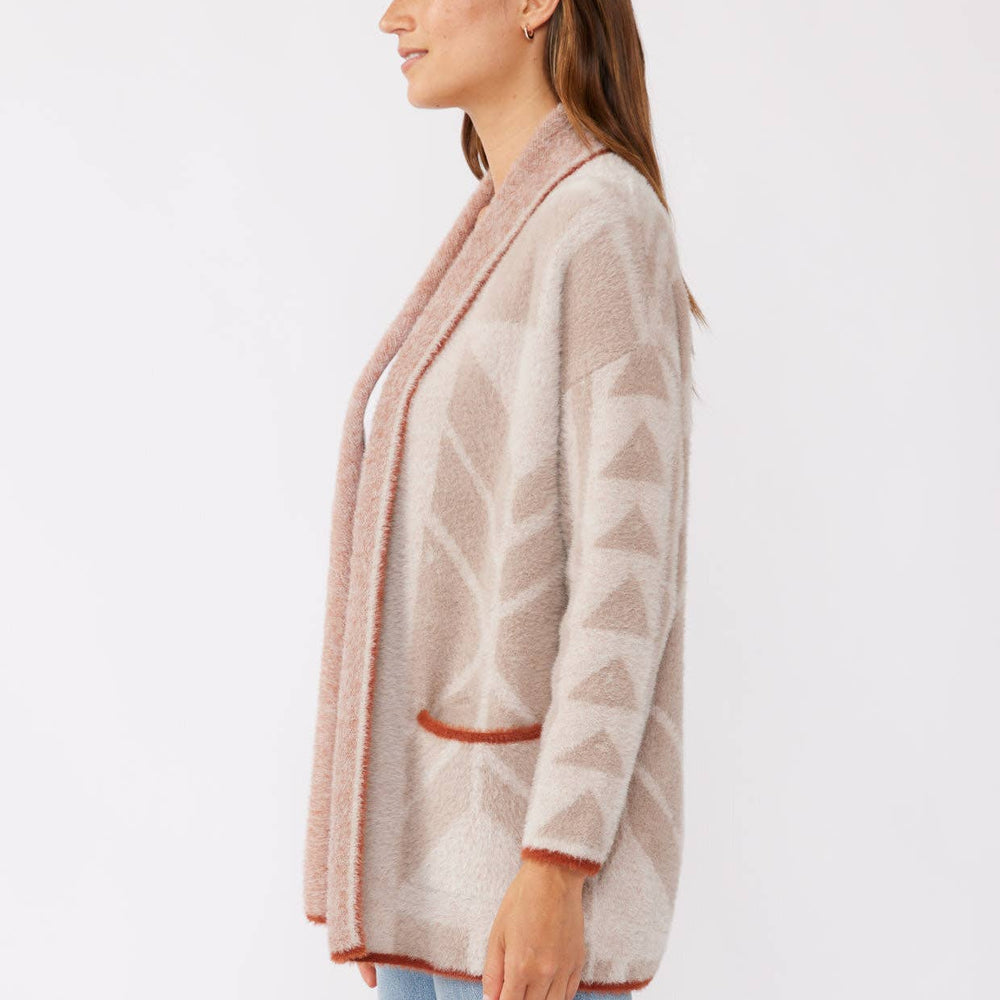 Tribal Shawl Collar Cardigan