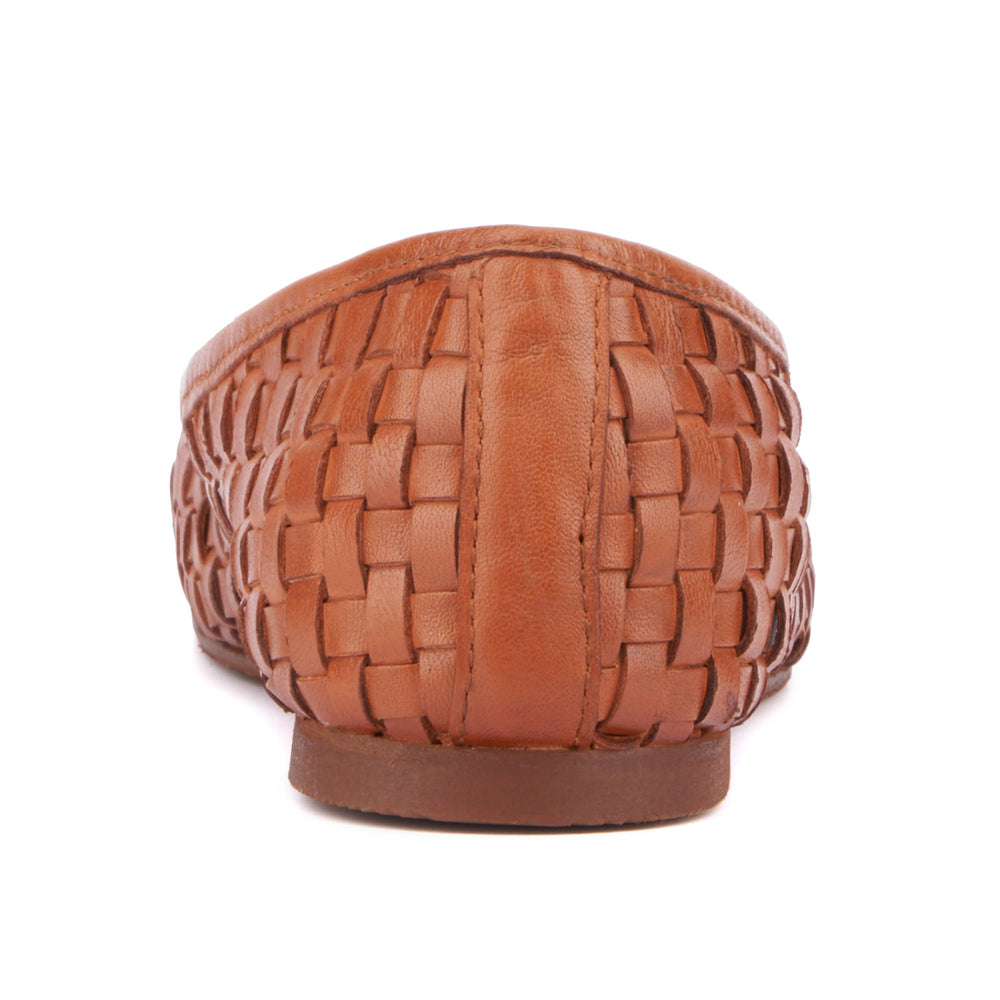 
                      
                        Leather Woven Ballet Flat - Cognac
                      
                    