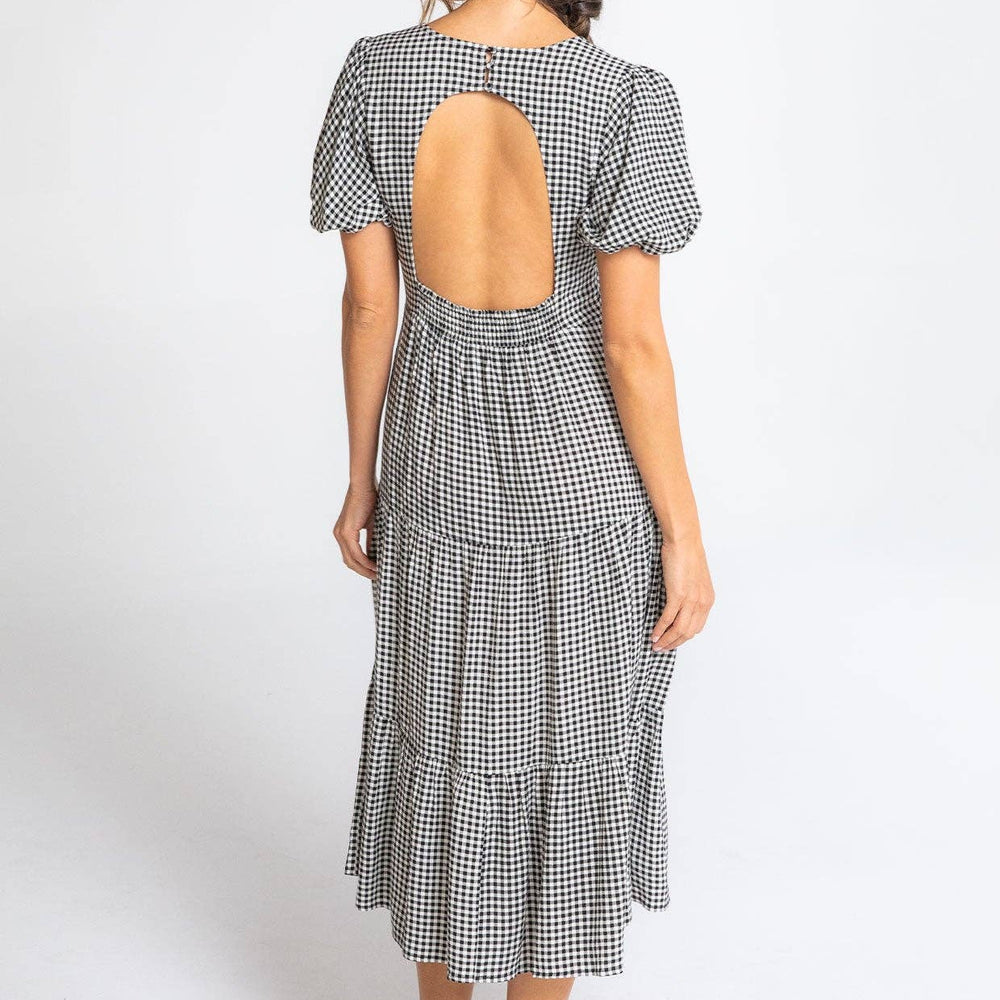 
                      
                        Gingham Puff Sleeve Midi Dress
                      
                    